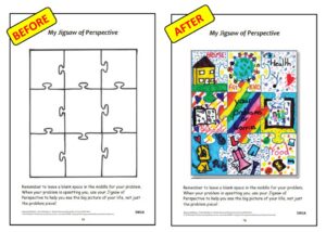 Weaving Well-Being - Sample of Children's work - Jigsaw of Perspective - Before & After